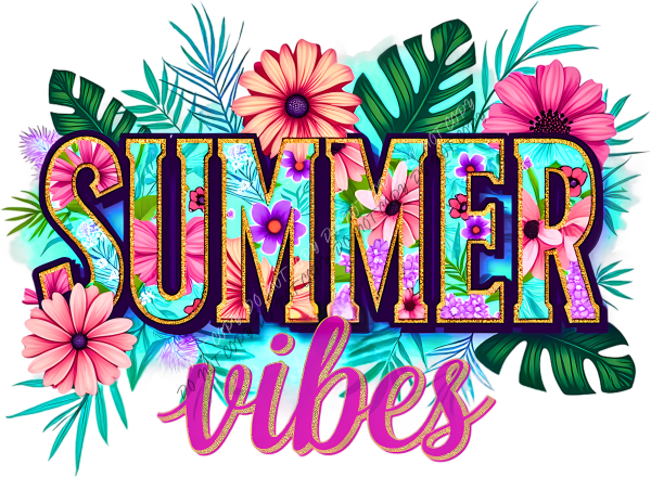 Floral Summer Vibes DTF Transfer RTP DTF Transfers