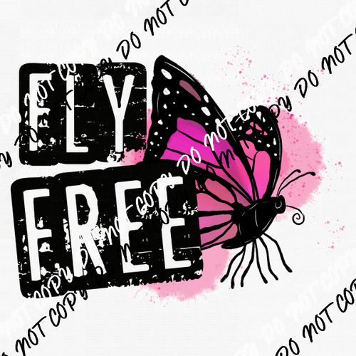 Fly Free Butterfly DTF Transfer - We Print U Press DTF Transfers