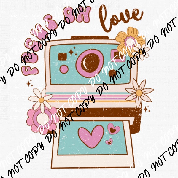 Focus on Love Vintage Camera DTF Transfer - We Print U Press DTF Transfers