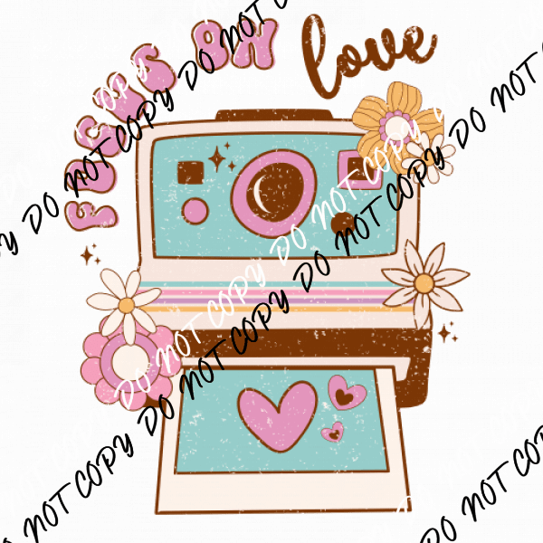 Focus on Love Vintage Camera DTF Transfer - We Print U Press DTF Transfers