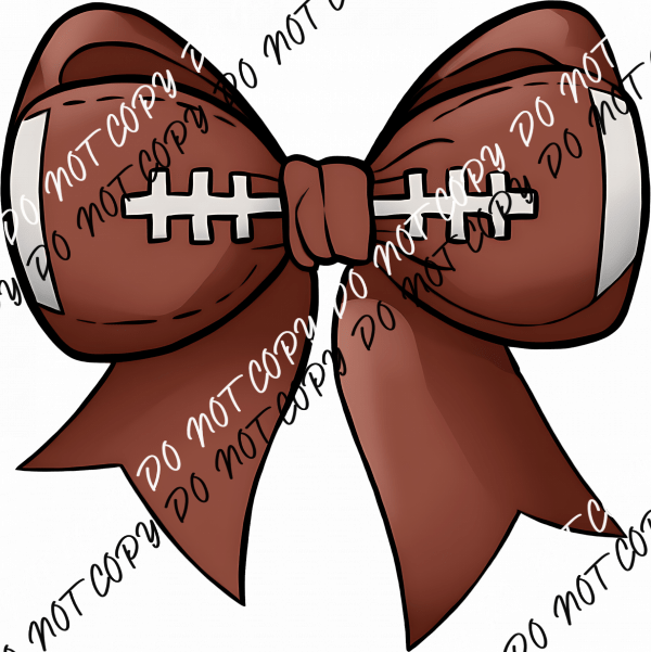 Football Bow DTF Transfer - We Print U Press DTF Transfers
