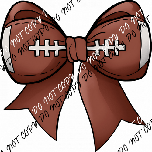 Football Bow DTF Transfer - We Print U Press DTF Transfers