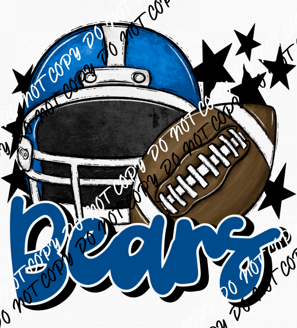 Football Helmet Bears DTF Transfer (See Color Options) - We Print U Press DTF Transfers