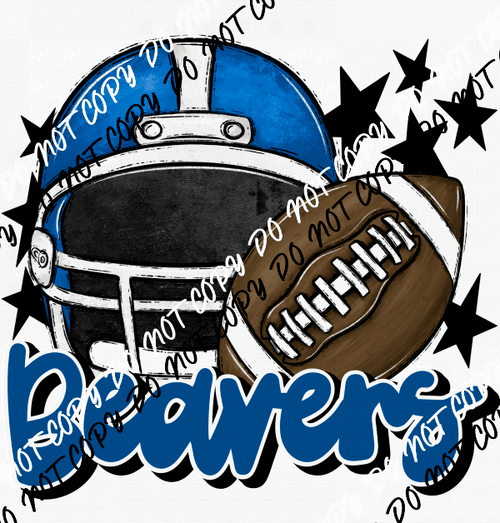 Football Helmet Beavers DTF Transfer - We Print U Press DTF Transfers