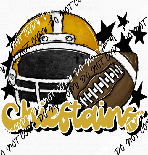 Football Helmet Chieftans DTF Transfer (See Color Options) - We Print U Press DTF Transfers