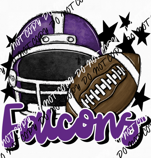 Football Helmet Falcons DTF Transfer (See Color Options) - We Print U Press DTF Transfers