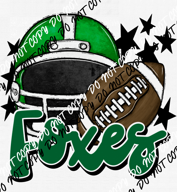 Football Helmet Foxes DTF Transfer - We Print U Press DTF Transfers