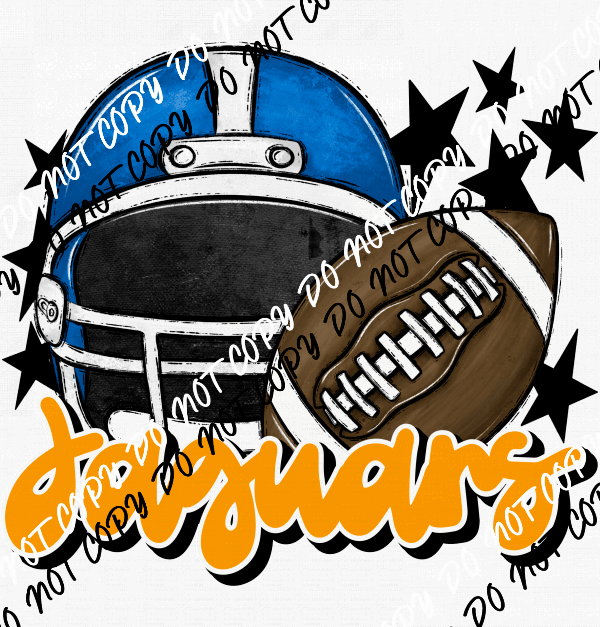 Football Helmet Jaguars DTF Transfer (See Color Options) - We Print U Press DTF Transfers