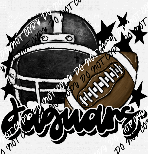 Football Helmet Jaguars DTF Transfer (See Color Options) - We Print U Press DTF Transfers