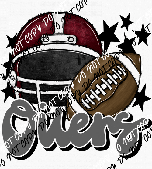 Football Helmet Oilers DTF Transfer (See Color Options) - We Print U Press DTF Transfers