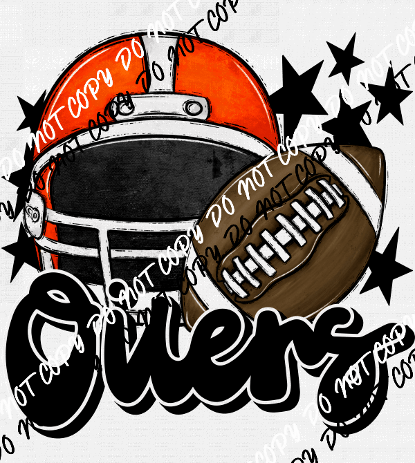 Football Helmet Oilers DTF Transfer (See Color Options) - We Print U Press DTF Transfers