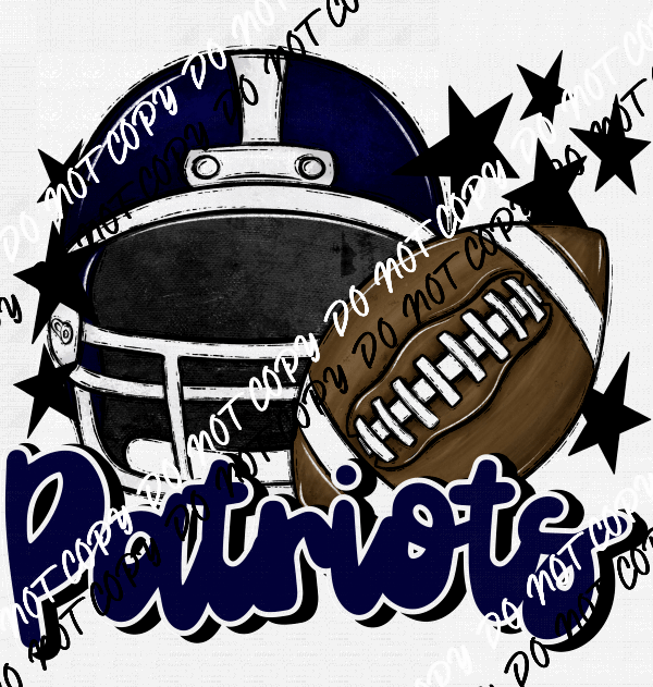 Football Helmet Patriots DTF Transfer (See Color Options) - We Print U Press DTF Transfers