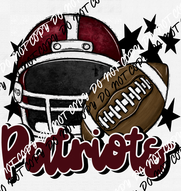 Football Helmet Patriots DTF Transfer (See Color Options) - We Print U Press DTF Transfers