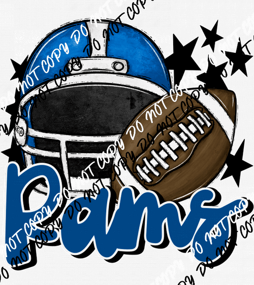 Football Helmet Rams DTF Transfer (See Color Options) - We Print U Press DTF Transfers