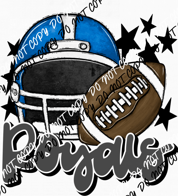 Football Helmet Royals DTF Transfer (See Color Options) - We Print U Press DTF Transfers