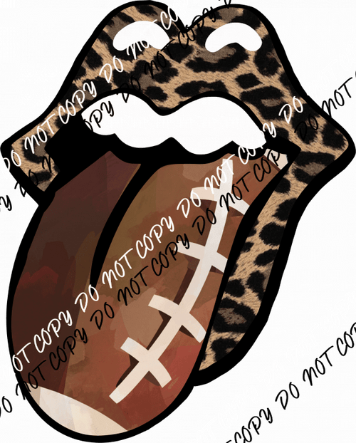 Football Leopard Tongue DTF Transfer - We Print U Press DTF Transfers