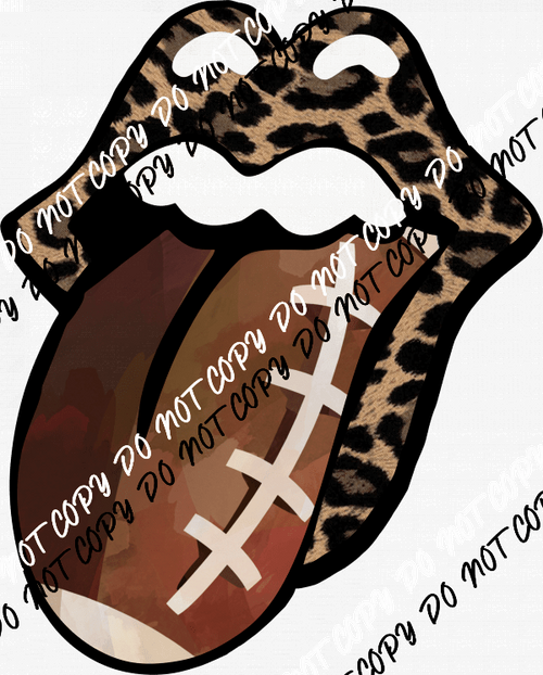Football Leopard Tongue DTF Transfer - We Print U Press DTF Transfers