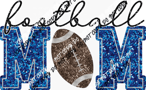 Football Mom faux sequin DTF Transfer (See Color Options) - We Print U Press DTF Transfers