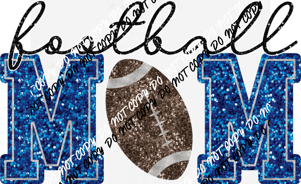 Football Mom faux sequin DTF Transfer (See Color Options) - We Print U Press DTF Transfers