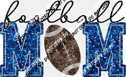 Football Mom faux sequin DTF Transfer (See Color Options) - We Print U Press DTF Transfers