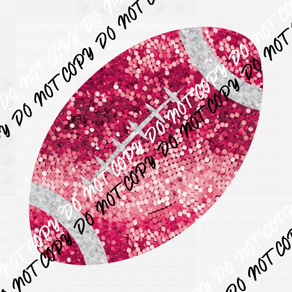 Football Pink faux sequin DTF Transfer - We Print U Press DTF Transfers