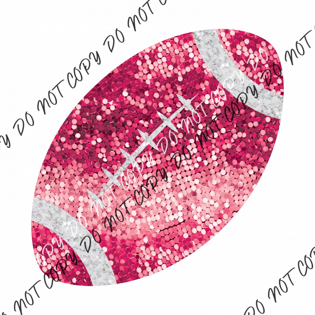 Football Pink Faux Sequins Dtf Transfer Transfers