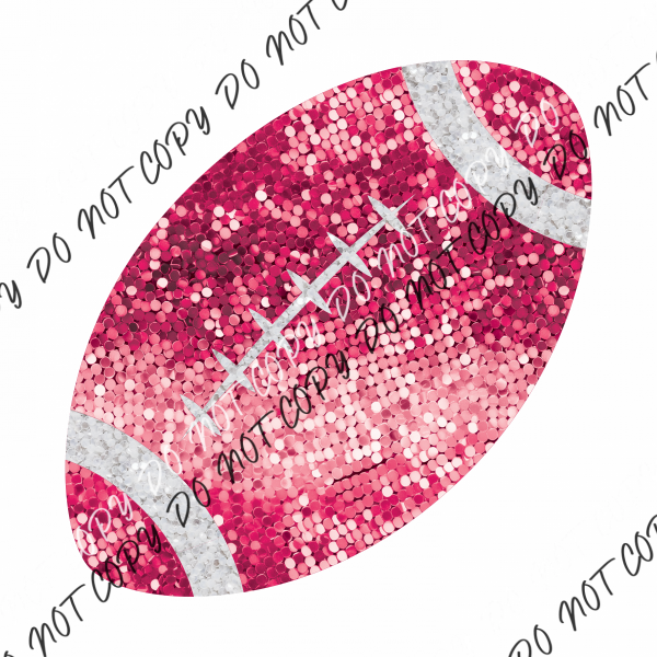 Football Pink Faux Sequins Dtf Transfer Transfers