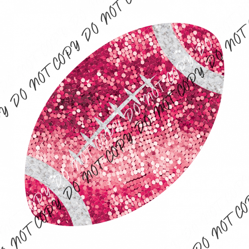 Football Pink Faux Sequins Dtf Transfer Transfers