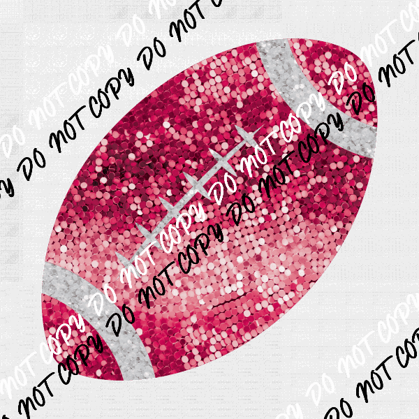 Football Pink faux sequin DTF Transfer - We Print U Press DTF Transfers