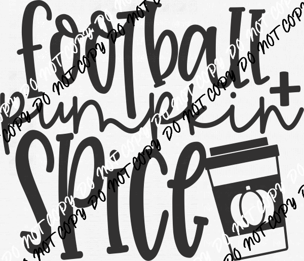 Football Pumpkin Spice DTF Transfer - We Print U Press DTF Transfers