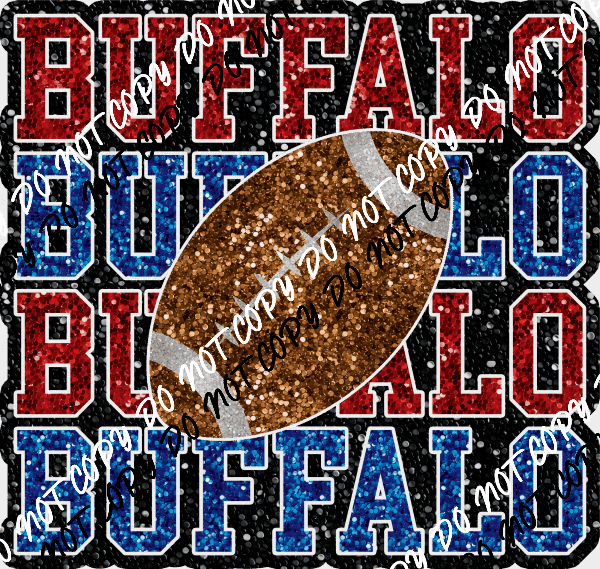 Football Teams faux sequin DTF Transfer (See Team Name Options) - We Print U Press DTF Transfers