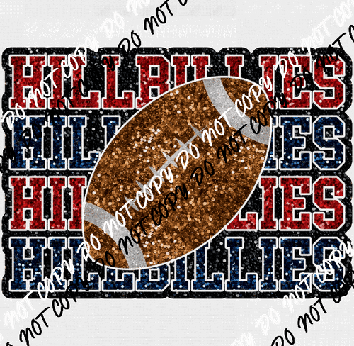 Football Teams faux sequin DTF Transfer (See Team Name Options) - We Print U Press DTF Transfers