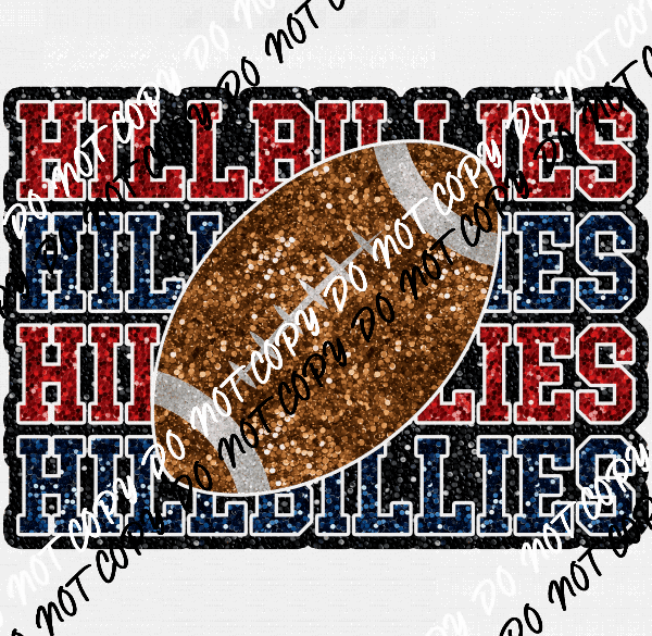 Football Teams faux sequin DTF Transfer (See Team Name Options) - We Print U Press DTF Transfers