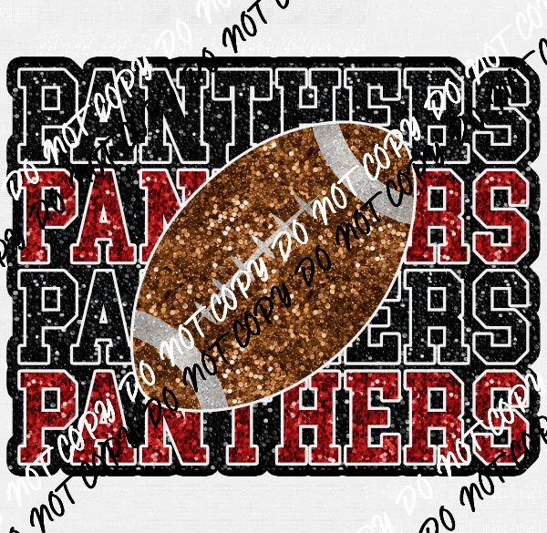 Football Teams faux sequin DTF Transfer (See Team Name Options) - We Print U Press DTF Transfers