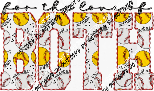 For the Love of Both Faux Embroidery DTF Transfer - We Print U Press DTF Transfers