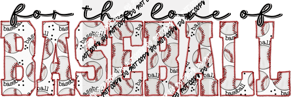 For the Love of (Choose Sport) Faux Embroidery DTF Transfer - We Print U Press DTF Transfers