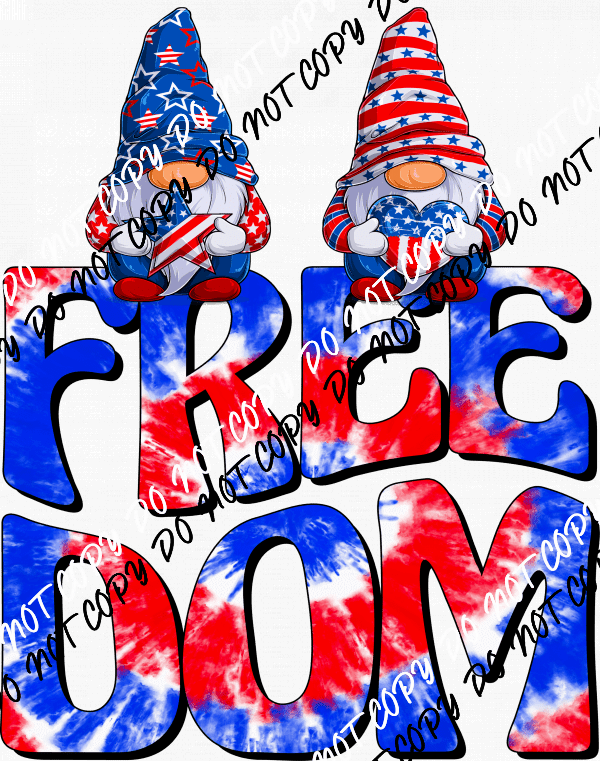 Freedom Gnomes DTF Transfer - We Print U Press DTF Transfers