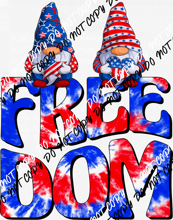 Freedom Gnomes DTF Transfer - We Print U Press DTF Transfers