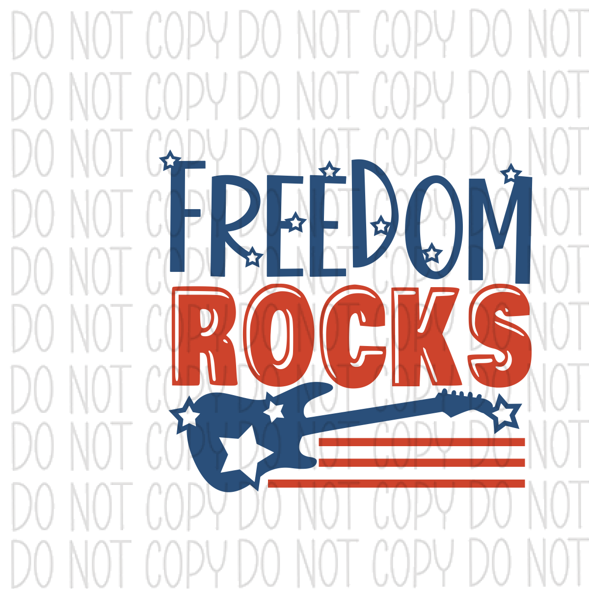Freedom Rocks Patriotic Dtf Transfer