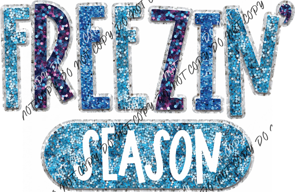 Freezin Season Faux Sequin Dtf Transfer Rtp Transfers