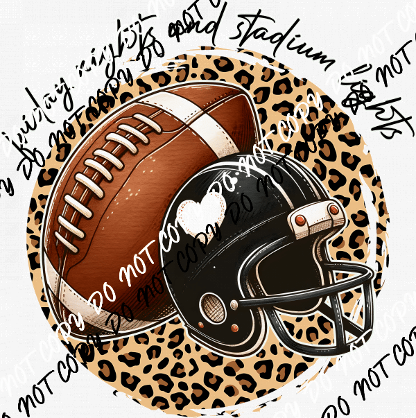Friday Nights and Stadium Lights Leopard Print DTF Transfer - We Print U Press DTF Transfers