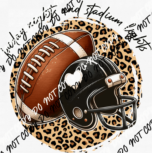 Friday Nights and Stadium Lights Leopard Print DTF Transfer - We Print U Press DTF Transfers