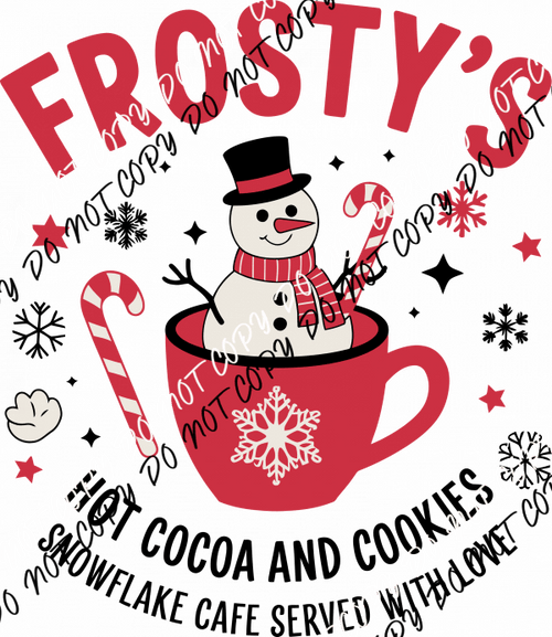 Frosty’s Hot Cocoa Café DTF Transfer - We Print U Press DTF Transfers