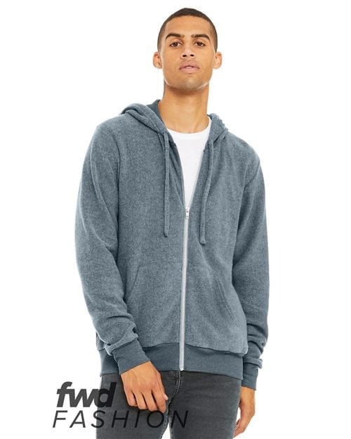 FWD Fashion Sueded Fleece Full - Zip Hoodie - We Print U Press DTF Transfers