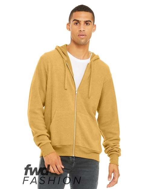 FWD Fashion Sueded Fleece Full - Zip Hoodie - We Print U Press DTF Transfers