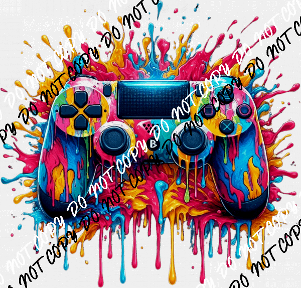 Game Controller with Color Splash DTF Transfer - We Print U Press DTF Transfers