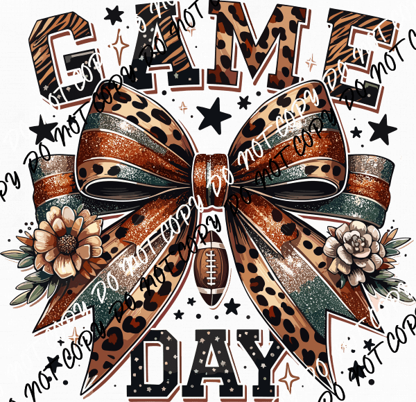 Game Day Glam Bow DTF Transfer - We Print U Press DTF Transfers