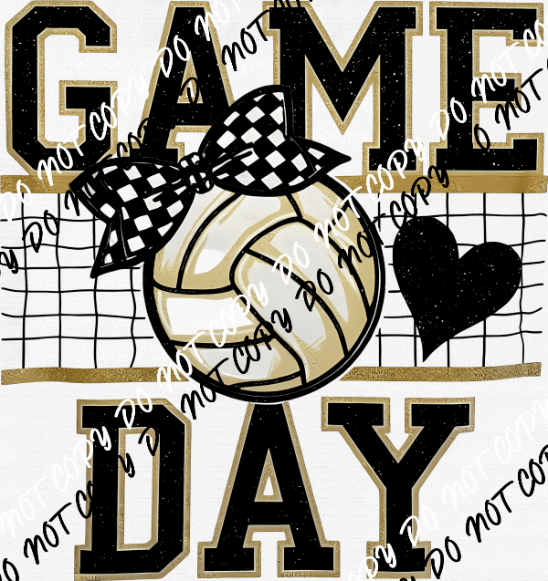 Game Day Volleyball DTF Transfer - We Print U Press DTF Transfers
