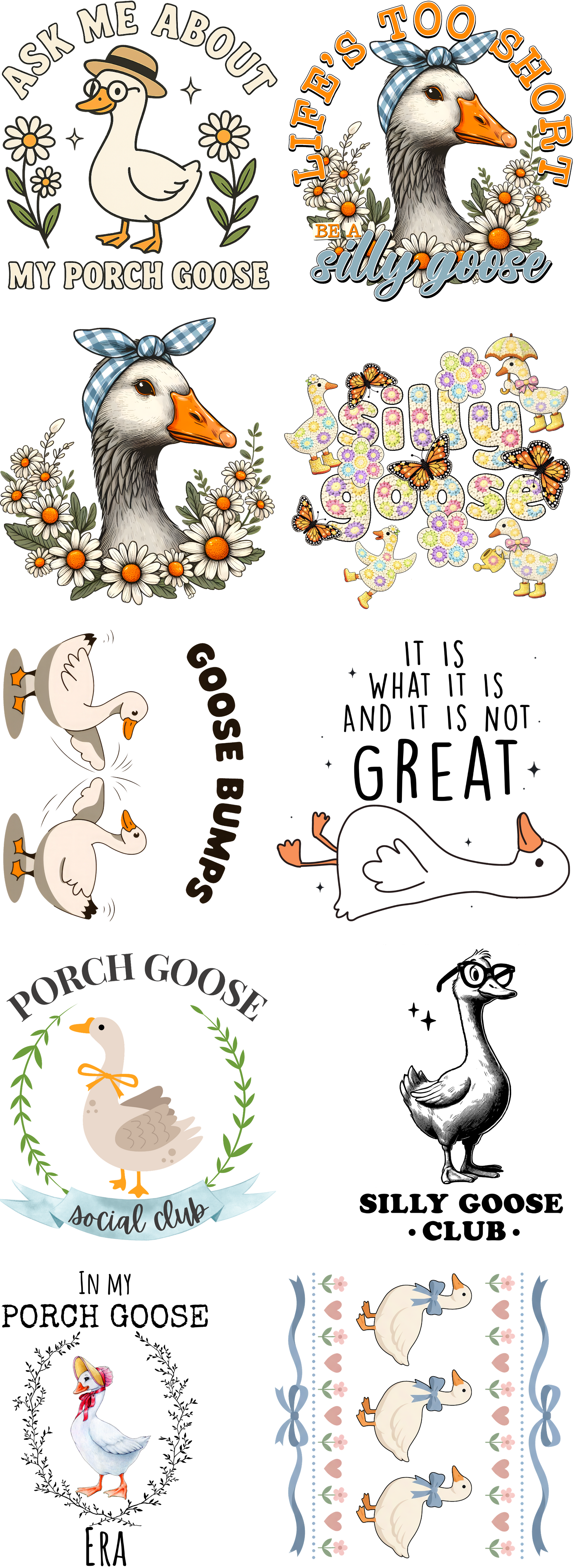 Porch Goose Premade Gang Sheet Bundle
