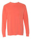 Garment - Dyed Heavyweight Long Sleeve T-Shirt - Bright Salmon - We Print U Press DTF Transfers